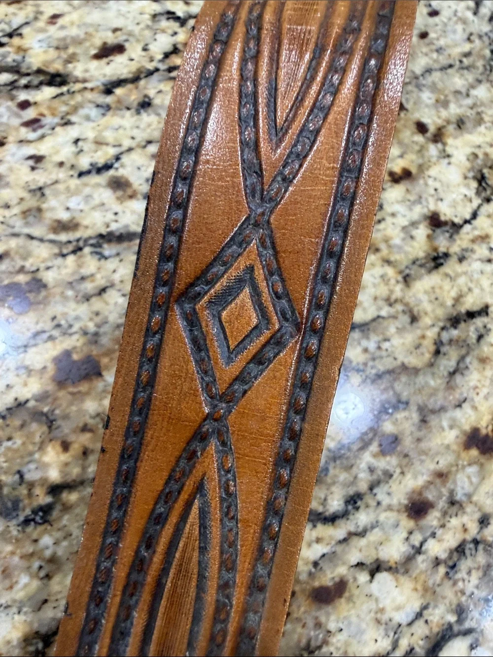 Women’s Wrangler Leather Belt in Warm Brown with Brass Buckle